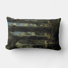 Almofada Lombar Gótica Church Ruins (por Carl Blechen)