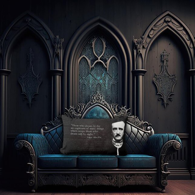 Almofada Lombar Gótico Edgar Allan Poe  (Criador carregado)