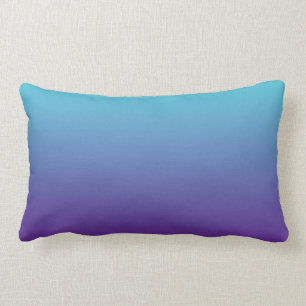 Almofada Lombar Gradiente de Fundo Simples Turquesa Azul Roxo