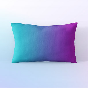 Almofada Lombar Gradiente Púrpura Azul Turquesa