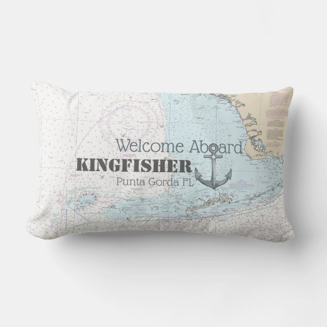 Almofada Lombar Gráfico de Nomes de Embarcação de Bordo da Flórida (Frente)