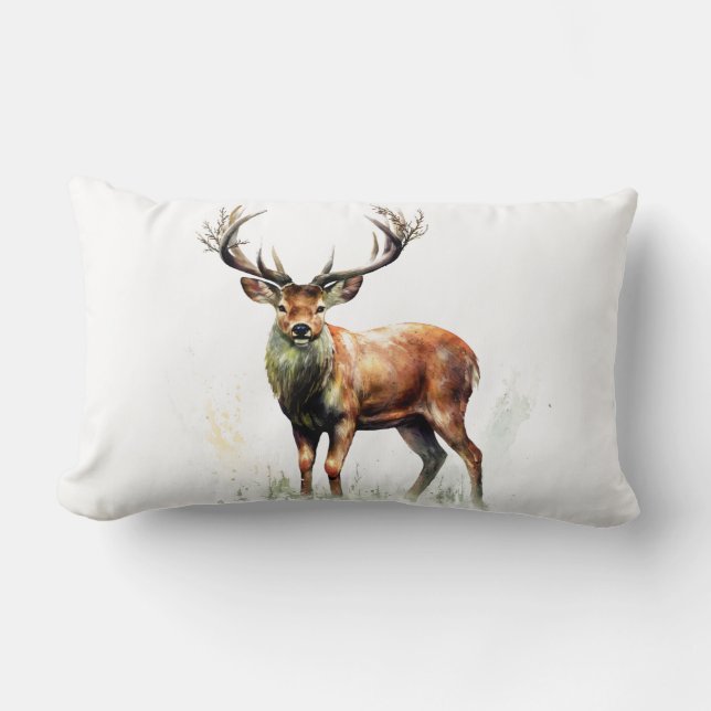 Almofada Lombar Grande Deer Solid White (Frente)
