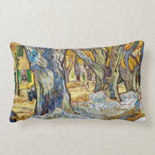 Almofada Lombar Grandes árvores planas por Vincent van Gogh