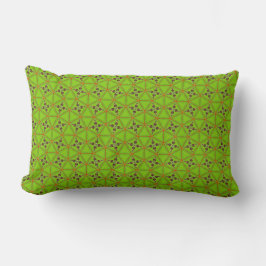 Almofada Lombar Green Floral Geometric Long Accent Pillow