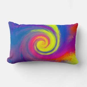 Almofada Lombar Groovy Abstrato Spiral Swirl
