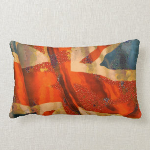 Almofada Lombar Grunge Style Union Jack British Flag