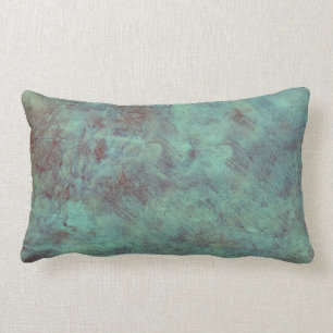Almofada Lombar Grunge Textured cobre de turquesa