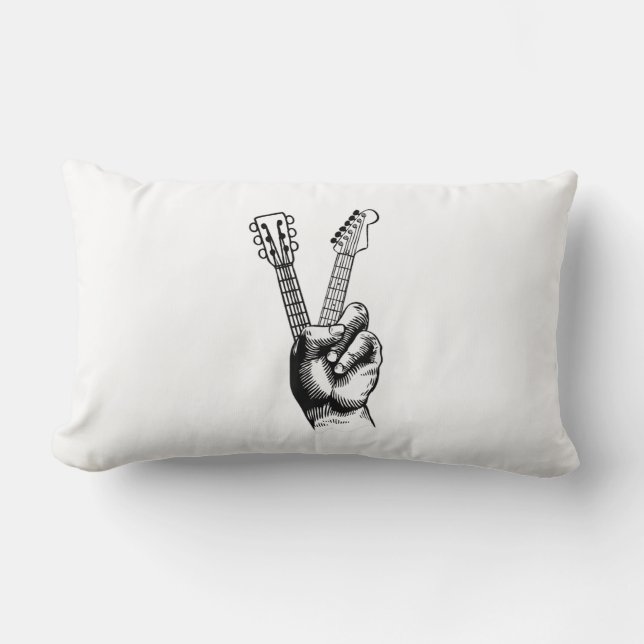 Almofada Lombar Guitar Lover | Diga Hi Guitar Gift (Frente)