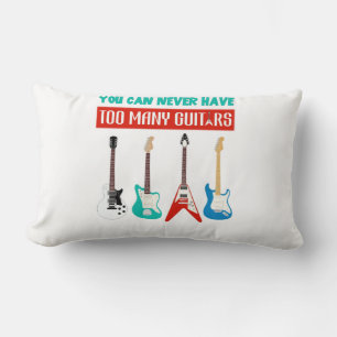 Almofada Lombar Guitar Lover Você Nunca Pode Ter Muitas Guitarra
