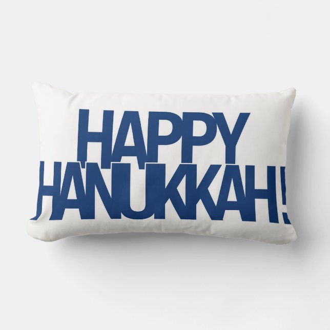 Almofada Lombar Hanukkah feliz! (Frente)
