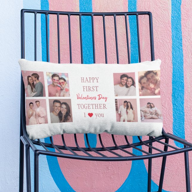 Almofada Lombar Happy First Valentine's Day Together Custom Pillow (Criador carregado)