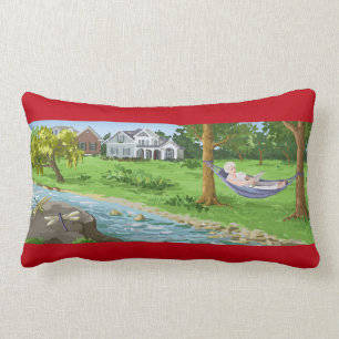 Almofada Lombar Happy Retirement Personalize (Lady in Hammock)