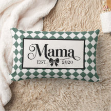 Harlequim Xadrez Verde Mamãe Personalizada Est.