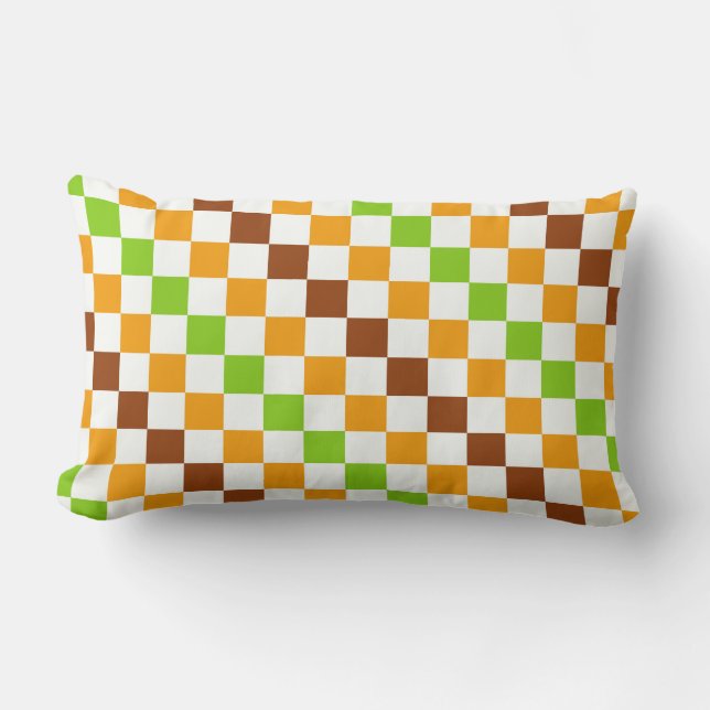 Almofada Lombar Harvest diagonal checkerboard pattern (Frente)