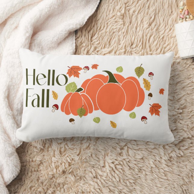 Almofada Lombar 🍁 Hello Fall Decorative Travesseiro 🍁 (Cobertor)