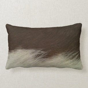 Almofada Lombar Hereford Brown e Lumbar branco do couro do falso