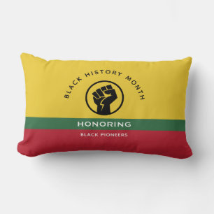 Almofada Lombar História Negra Mês Curva Texto Afro-Americano