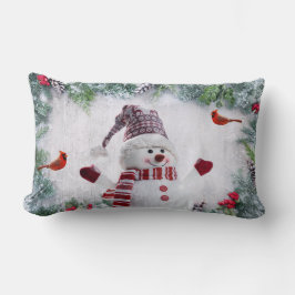 Almofada Lombar Homem de neve de lado duplo e travesseiro de pássa