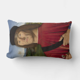 Almofada Lombar Homem Forte com cravo rosa (Arte Renascentista)