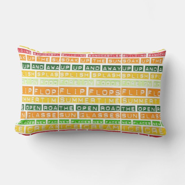 Almofada Lombar Horário de Verão, Chinelos (Frente)