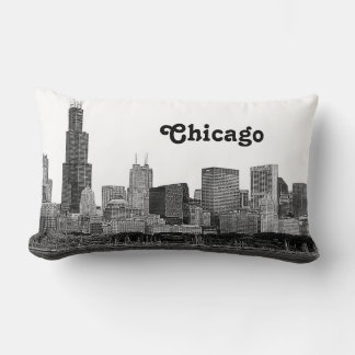 Almofada Lombar Horizonte de Chicago Gravado
