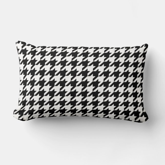 Almofada Lombar Houndstooth - personalize a cor do fundo (Frente)