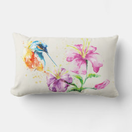 Almofada Lombar Hummingbird e Travesseiro lombar floral