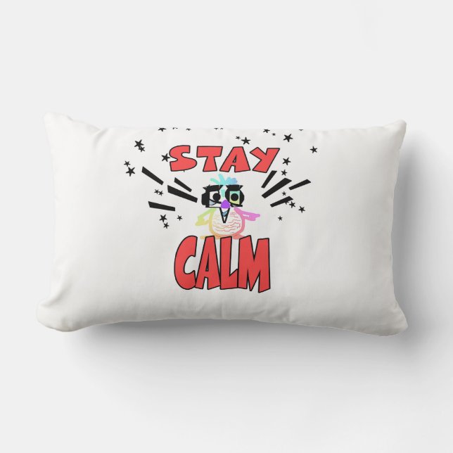 ALMOFADA LOMBAR HUMOROUS STAY CALM (Frente)