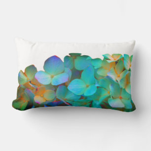 Almofada Lombar Hydrangeas Azul Teal