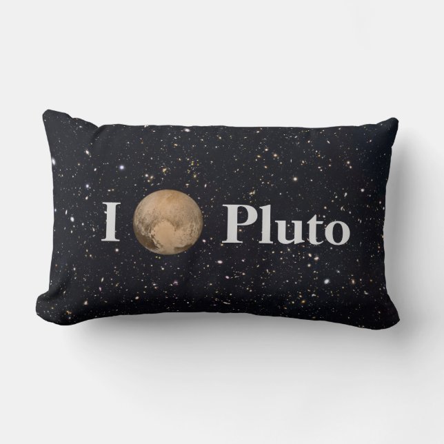 Almofada Lombar I Heart Pluto Starry Sky (Frente)