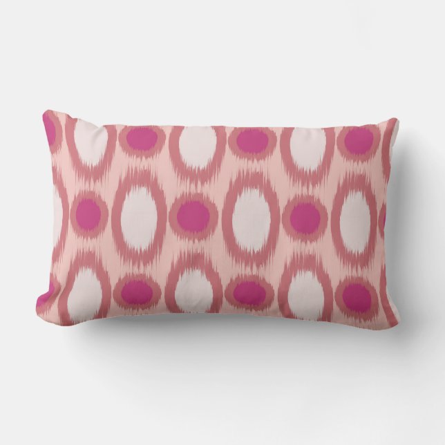 Almofada Lombar Ikat Series Pink Duas Cores (Frente)