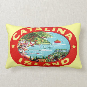 Almofada Lombar Ilha Califórnia de Catalina do vintage