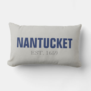 Almofada Lombar Ilha Nantucket Estabeleceu o Travesseiro decorativ