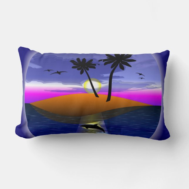 ALMOFADA LOMBAR ILHA TROPICAL (Frente)