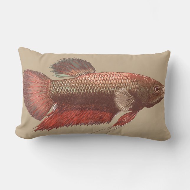 Almofada Lombar Ilustração de Betta (Frente)