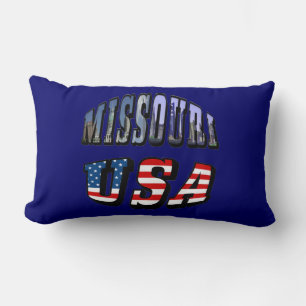 Almofada Lombar Imagem do Missouri e texto dos EUA