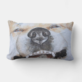 Almofada Lombar imagem engraçada do cão sorridente