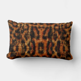 Almofada Lombar Impressão Animal Leopardo Grunge Vintage Danificad