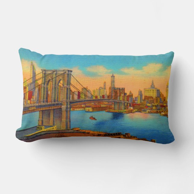 Almofada Lombar impressão da ponte Brooklyn (Frente)