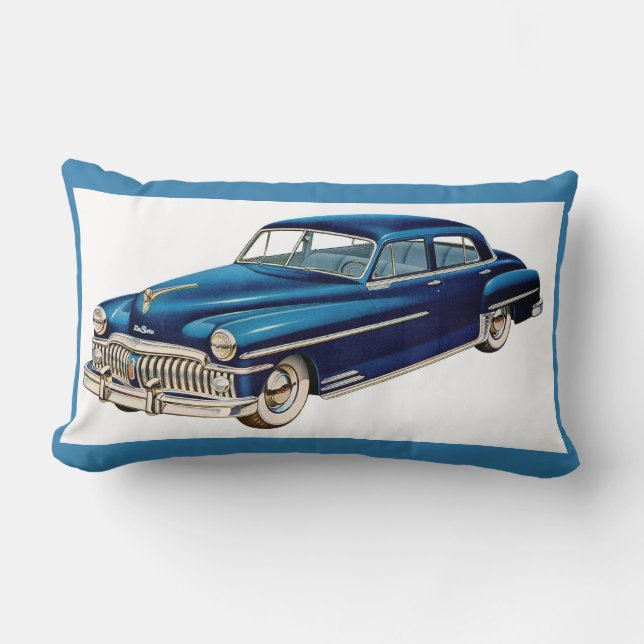 Almofada Lombar impressão de DeSoto azul 1950 (Frente)