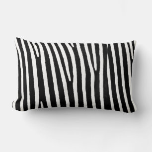 Almofada Lombar Impressão de zebra, Stripes preto e branco.