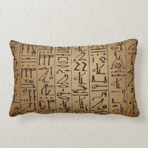 Almofada Lombar Impressão egípcio do papel dos Hieroglyphics do