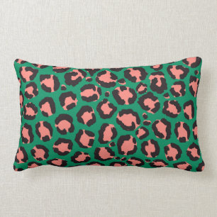 Almofada Lombar Impressão em animais de leopardo preto rosa-rosa m