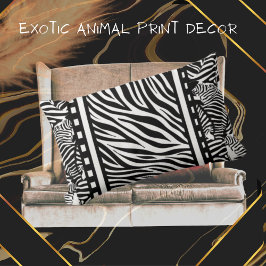 Almofada Lombar Impressão em Zebra Preta e Branca