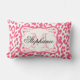 Almofada Lombar Impressão Leopardo Rosa