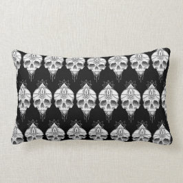 Almofada lombar impressão, preta e branca