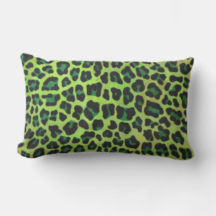 Almofada Lombar Impressão Preto-Leopardo e Verde
