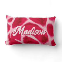 Impresso Animal Leopardo Rosa Vermelho Chic Femini