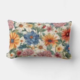 Almofada Lombar Incrível Flores de Jardim de Verão