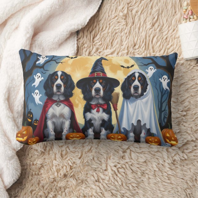 Almofada Lombar Inglês Setter Cães Pumpkin Halloween Engraçado (Cobertor)